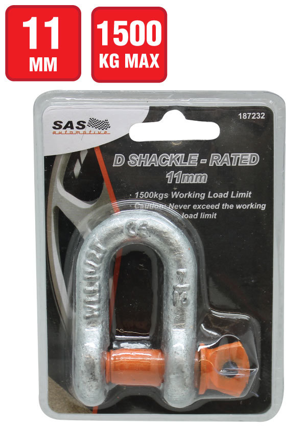 D Shackle 1500 kg Load Rating SAS