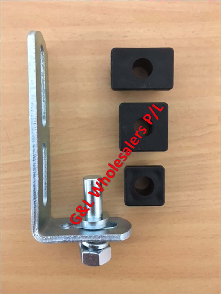 Gate Hinge Adjustable Pin Gudgeon With Nylon Inserts To Suit, 20 x 20mm