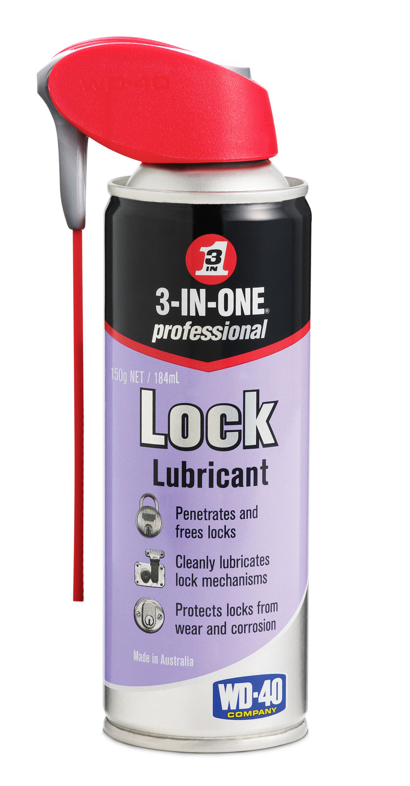 3 in 1 Lock Lubricant 150g Straw WD40
