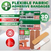 1st Care 30pk Fabric Adhesive Bandages 76mm x 19mm