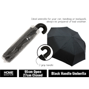 52cm Black J Handle Umbrella