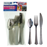 18pk Mixed Metallic Cutlery