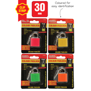 30mm Colour Padlock on Clip Strip