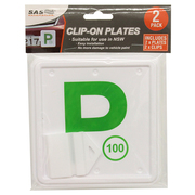 2pk Green NSW P Plate Clip On
