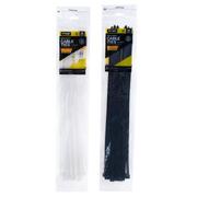 Cable Ties Black & Clear Assorted In Carton 400mm x 7.6mm 15pc