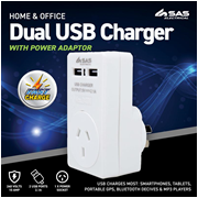2 x USB Charger with Power Socket