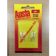 Austa Wedge Bulb 12v 5w 10pk Carded 2pce Per Card