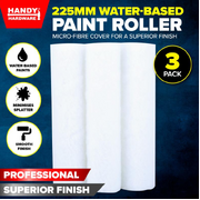 Paint Roller 225mm (Water Base) 3pk