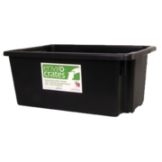 52 Litre Stacking Nesting Crate Black, 645 x 413 x 276mm