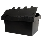 34 Litre Security Crate With Attached Lid, 478 x 337 x 320mm Black