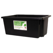 32 Litre Stacking Nesting Crate Black, 645 x 413 x 200mm