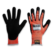 Arax Platinum Red Liner Polyurethane Nitrile Foam Dip Palm Cut 5 Resistant Gloves Size 10