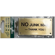 Brass Plate 47x95mm - No Junk Mail (5)