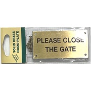 Brass Plate 47x95mm - Pls Close Gate (5)