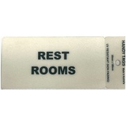 Self Adh Gr 50x100 Sign - Rest Rooms (5)