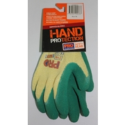 Pro Choice Yellow/Green Latex Glove Size 10 Header Carded For Retail Packaging