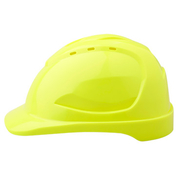 Pro Choice Hard Hat V9 Vented, 6 Point Pinlock Harness, Fluro Yellow