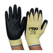 Pro Choice Knitted Kevlar Black Nitrile Grip Glove Size 9