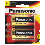 Panasonic D Size 2Pk Alkaline Battery