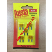 Austa Mini Blade Fuses Tan 5amp 5pc Carded 10pk Box