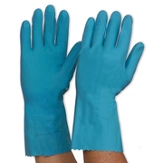Pro Choice Silverlined Latex Rubber Household Gloves Blue Large Size 8