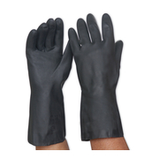 Pro Choice Black Neoprene Heavy Duty Chemical Resistant Gloves 33cm Size 8 Large