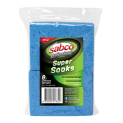 Sabco Super Soaks Sponges Regular 13.5 x 9 x 1cm 8pk