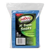 Sabco Super Soaks Sponges Heavy Duty Extra Large 14.8 x 10 x 1.5cm 8Pk