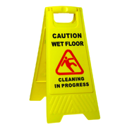 Sabco Caution Wet Floor A-Frame Sign Yellow