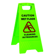 Sabco Caution Wet Floor A-Frame Sign Green