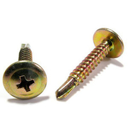 Self Drill Metal Screws 8-18 x 12mm Button Head Zinc Yellow Bulk Pack 1000pk