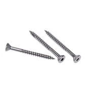 Self Drilling Screws Counter Sunk Ribbed Square Drive Type 17 10g-12 x 50mm Stainless Steel 304 Clam Pack 50pk