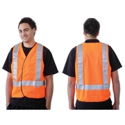 Pro Choice Orange Day/Night Safety Vest H Back Pattern Medium