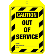 Caution Out Of Service Cardboard Tags 100pk