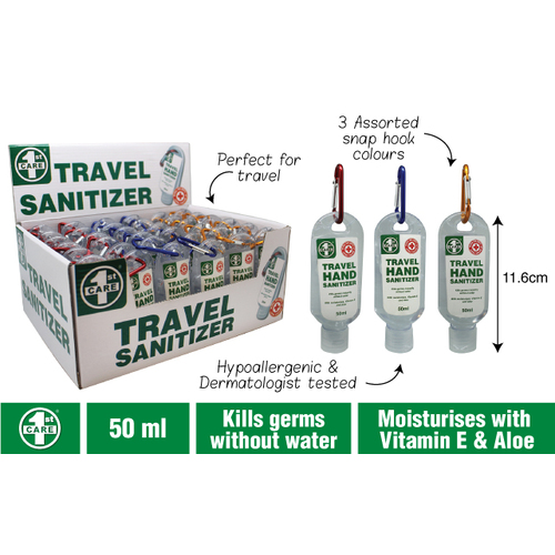 Travel Hand Sanitiser 53ml In Counter Display of 36