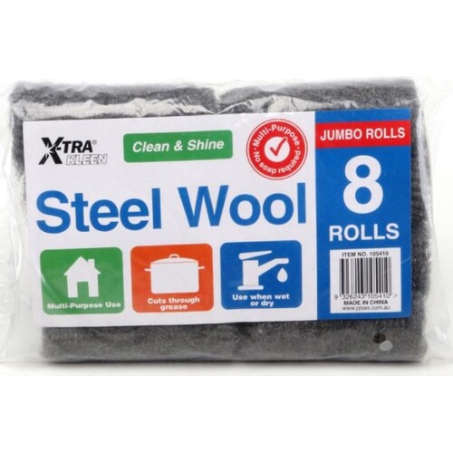 8pk Steel Wool Jumbo Rolls