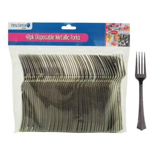 48pk Disposable Metallic Forks