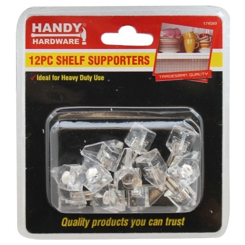 Handy Hardware 12pc Shelf Supporters