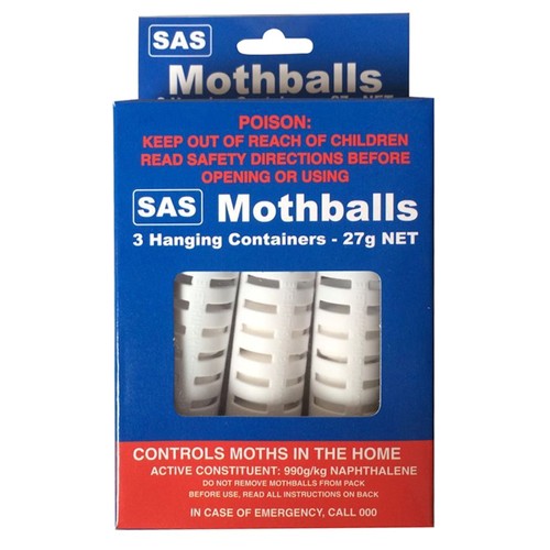 SAS Mothballs 3 Hanging Container 27g Net