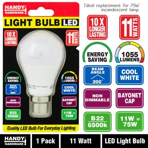 Bulb 11W LED Light Cool White (Bayonet)