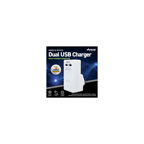 2 x USB Charger with Power Socket