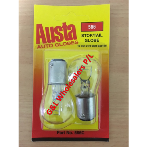 Stop/Tail Flasher 12v 21/4w Baz15d (offset) 25mm Bulb 10pk Carded 2pce Per Pack