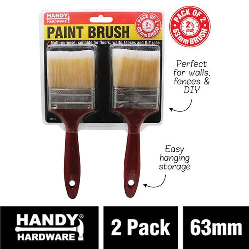 Handy Hardware 2pk 63mm Paint Brush