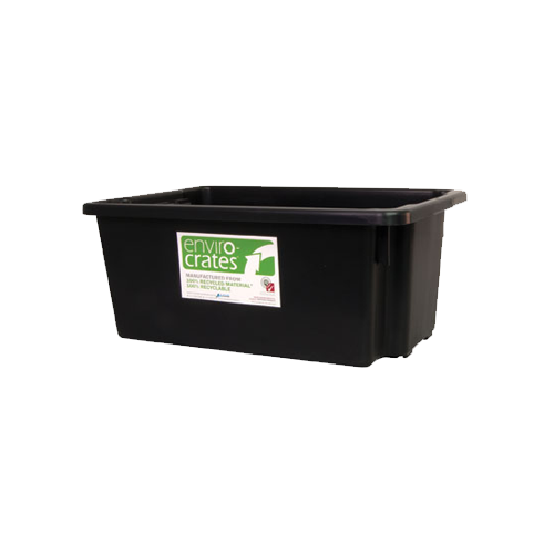 32 Litre Stacking Nesting Crate Black, 645 x 413 x 200mm