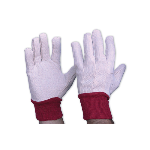 Pro Choice Cotton Drill Gloves With Red Knitted Wrist Ladies