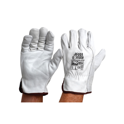Pro Choice Riggermate Gloves Cowgrain Natural Leather Medium