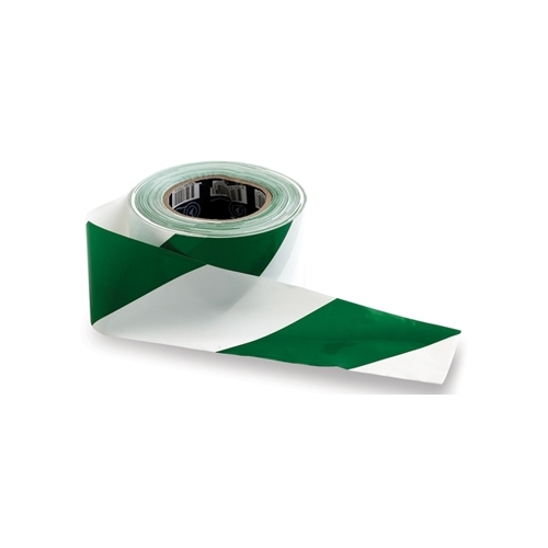 Pro Choice Green/White Barricade Tape 100m x 75mm Roll