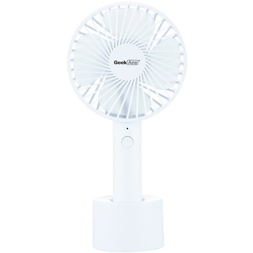 10cm White Regargeable Desktop Handheld Fan