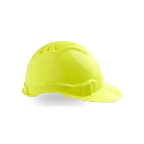 Pro Choice Hard Hat Vented 6 Point Fluro Yellow