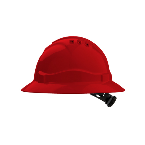 Hard Hat Vented 6 Point Full Brim Red